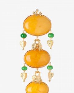 [나스첸카] 4단 분리가 되는 최고의 나스첸카 _ 호박 노리개, 목걸이, 브로치_ 노리개 한복노리개