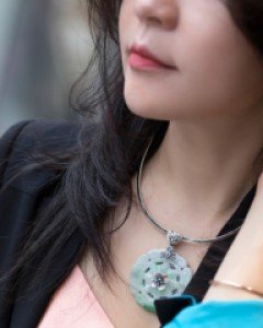 [나스첸카] 번영과 행운 2 _ 은 비취 옥 팬던트