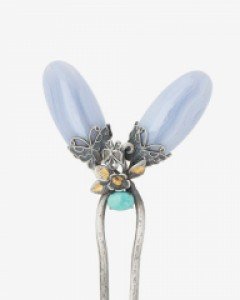 [나스첸카] 옷소매 붉은 끝동 _ 타로밀크티 _ 아게이트뒤꽂이 한복악세사리 전통장신구