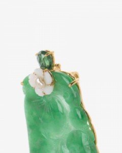 [나스첸카] 함박꽃같은 미소로 나를 반기네 2 _ 비취 브로치 _ 비취 옥 브로치 노리개 겸용