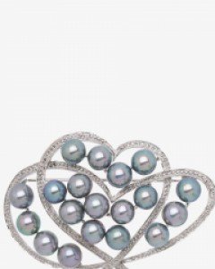 [나스첸카] 하트나비 _ 진주브로치 남양진주