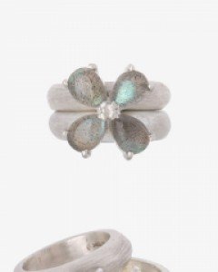 블랙핑크 JISOO ME [나스첸카] 은은한 달빛 은 가락지 2 _ 레브라도라이트 가락지 은쌍가락지 쌍가락지 은반지