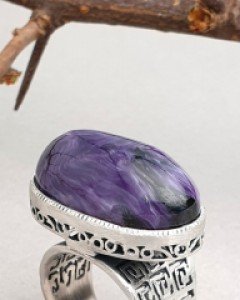 [나스첸카] 퍼플 골뱅이 _ 은 채로라이트 반지