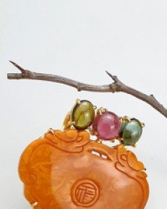 [나스첸카] 복을 불러드리는 _ 호박 브로치