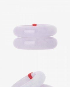 [나스첸카] 라벤더 구름 _ 비취 라벤더 쌍가락지 반지