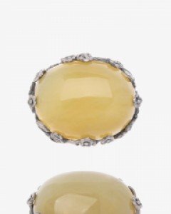 블랙핑크 지수가 선택한 반지 [나스첸카] 옐로우 오팔 반지 silver 925