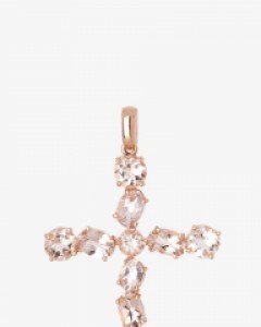 14K 팬던트 모가나이트 morganite 목걸이 팬던트 살구 모가 클로스