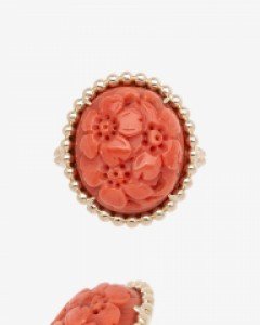 14K 반지 산호 반지 원석 반지 코랄 뉘앙스 2 나스첸카