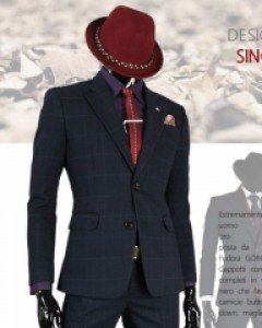 GO9626MR 모던레드브라운체크 SuitF/W 남성정장