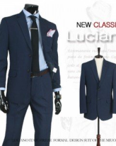 Luciano 2024GB 깅엄블루 Suit뉴클래식 기본핏 포멀 봄여름정장