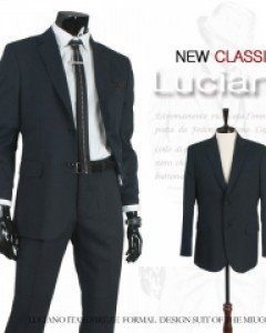 Luciano 2030GC 깅엄차콜 Suit뉴클래식 기본핏 포멀 봄여름정장