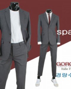 GO501S2 그레이 라인이이쁜슬림핏 캐쥬얼 봄여름 경량정장