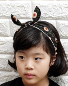 플라워 바니 아동 헤어밴드
