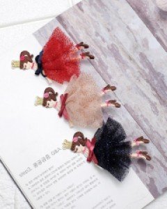 프린세스 쉬폰 아동 헤어핀 (공주 유아 5cm 집게핀)