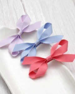 스윗 리본 머리핀 (여아 6cm 집게핀)
