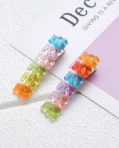 곰돌이 젤리 아동 머리핀 (6cm 집게핀) 하리보 유아