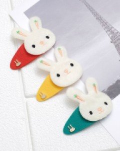 당근 바니 여아 똑딱핀 (6cm 똑딱핀, 아동머리핀)