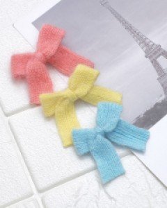 앙고라 리본 꼬리 헤어핀 ( 아동 5cm 집게핀 )