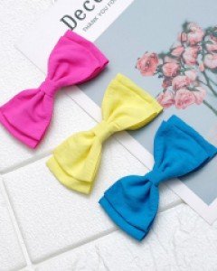 베이직 빅리본 형광 아동 머리핀 여아 집게핀 유아 헤어핀 키즈 삔