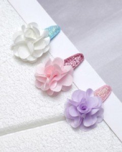꽃송이 아기 똑딱핀 여아 머리핀 아동 미니 유아 헤어핀 기본 똑핀 삔