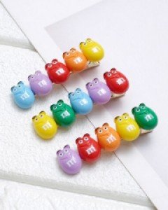 엠엔엠 초콜릿 유아 헤어핀 아동 머리핀 M&M 집게핀 여아 헤어핀 키즈 삔