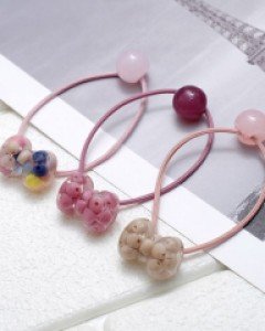 FW 리본 송송 아동 머리끈(한쌍) 여아 머리방울 유아 아기 고무줄 키즈 선물