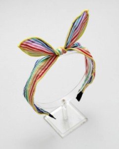 레인보우 바니 와이어 여아머리띠 유아 아기 헤어밴드 아동머리띠