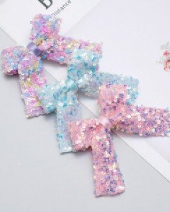 러블리 스팽글 리본꼬리 머리핀 유아 집게핀 아동 헤어핀 키즈 삔