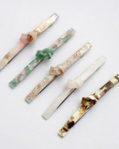 셀룰로오스 꼬임 일자 자동핀 프랑스 머리핀 반머리 올림머리 헤어핀