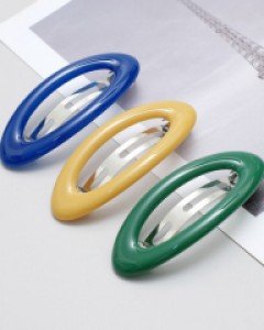 에나멜 라운딩 반머리 자동핀 올림머리 헤어핀 반묶음 머리핀