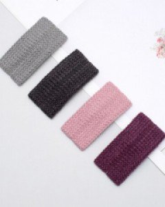 사각 니트 여아 똑딱핀 유아 뜨개 머리핀 아기 헤어핀 아동 똑핀