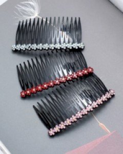 플라워 큐빅 빗핀 머리고정 헤어핀 올림머리 머리핀