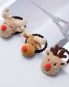 루돌프 부클 슈슈 크리스마스 머리끈 곱창 성탄절 머리방울