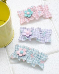 주름 플라워 여아 똑딱핀 유아 헤어핀 아동 머리핀