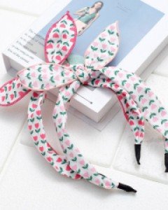 튤립 바니 와이어 머리띠 플라워 헤어밴드