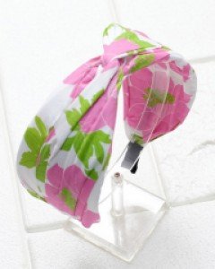 플라워 터번 반다나 머리띠 넓은 꼬임 헤어밴드