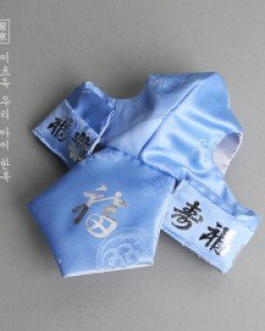 꽃구름 은박 복건