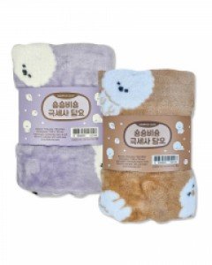 13000 숑숑비숑극세사담요(IL)-베이지라벤더