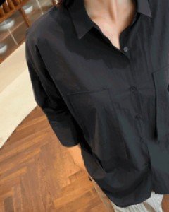 36234/페이크포켓 롤업소매 메모리셔츠