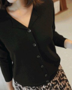 41353/비스코스혼방 카라 니트가디건