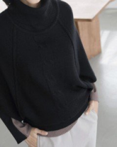 41645/[울20%]꽈배기 가오리 폴라니트