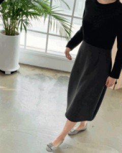 [30%세일]41904/기모안감 쿠션지배색 원피스