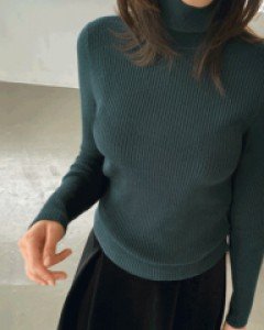 45497/캐시혼방 터틀넥 골지니트