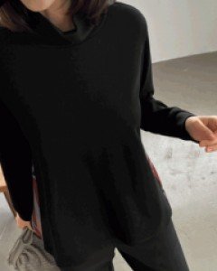 [30%세일]45665/하이넥 나염배색 블라우스
