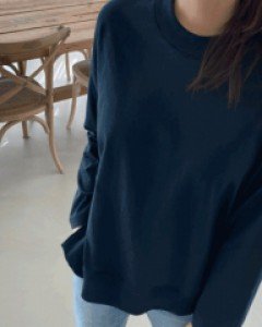 [20%세일]45861/시보리배색 베이직 면티셔츠