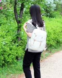 여성 캐주얼 버클장식 지퍼 백팩 B10498