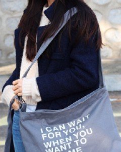 레터링 캔버스 숄더백 G10519