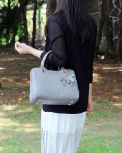 리본 팬던트 핸드 토트 백 S7638