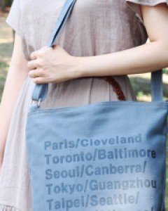 레터링 캔버스 크로스 백 A10536