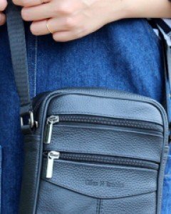 천연 소가죽 미니 크로스백  MG0913